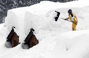 Schneechaos Bayerischer Wald