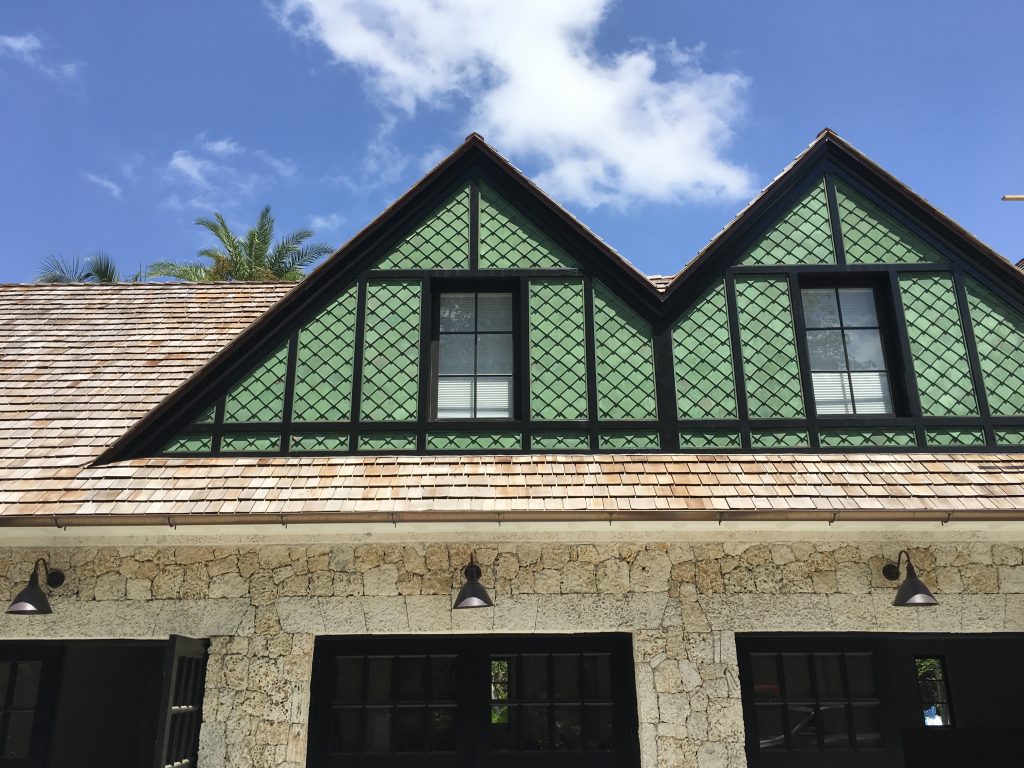 small copper patina diamond shingles