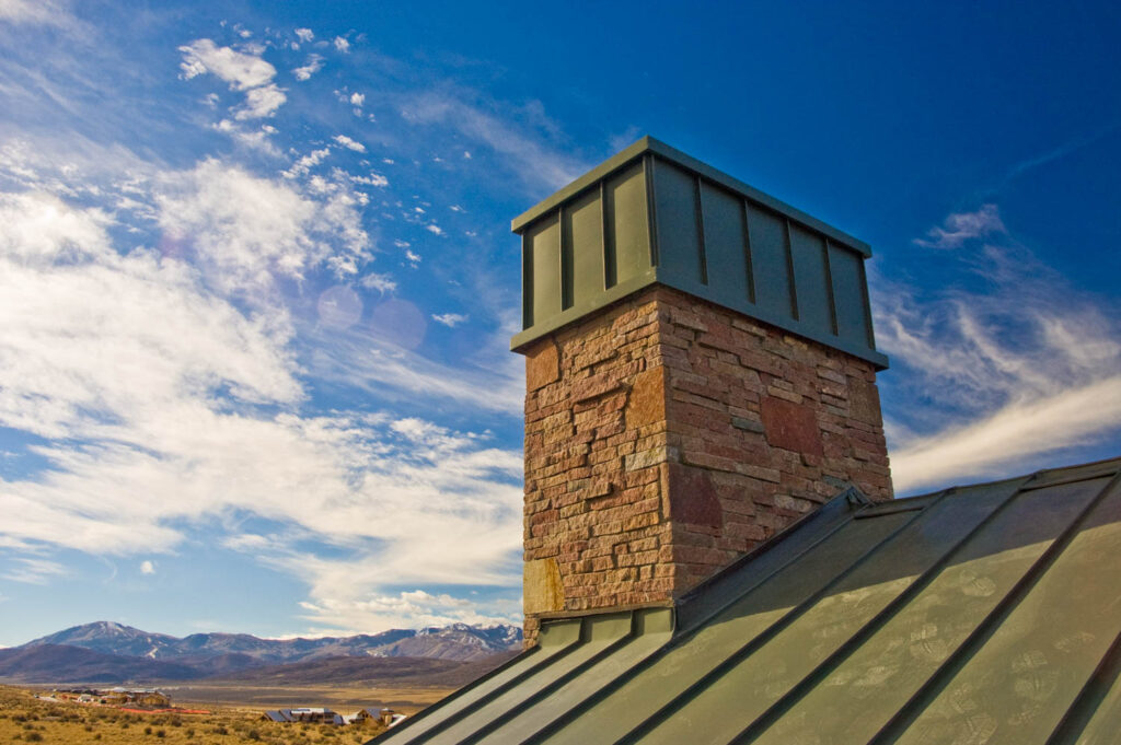 Green roof with sun shining on it