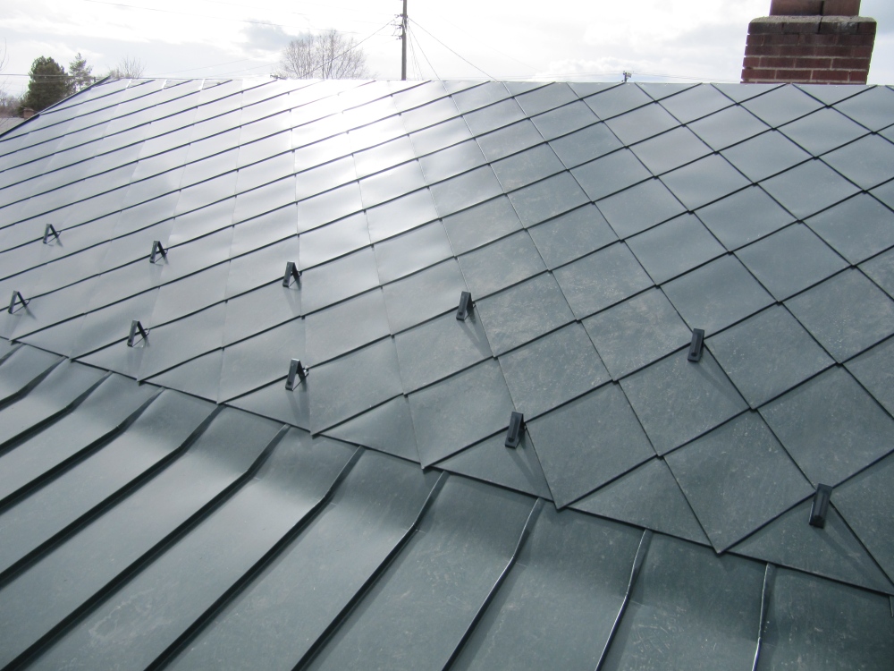 steel shingles with snow gaurds installed