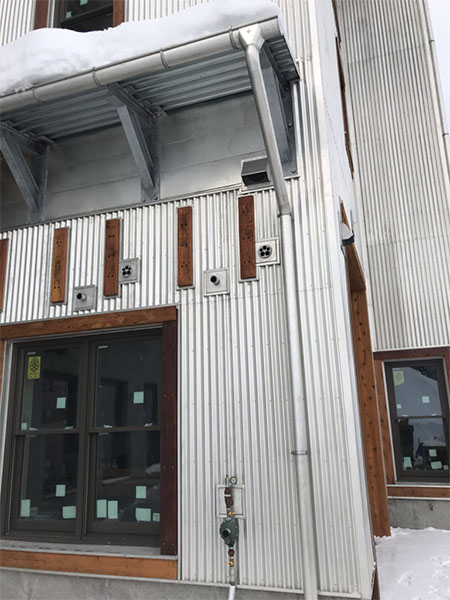 rainscreen in corrugated terne