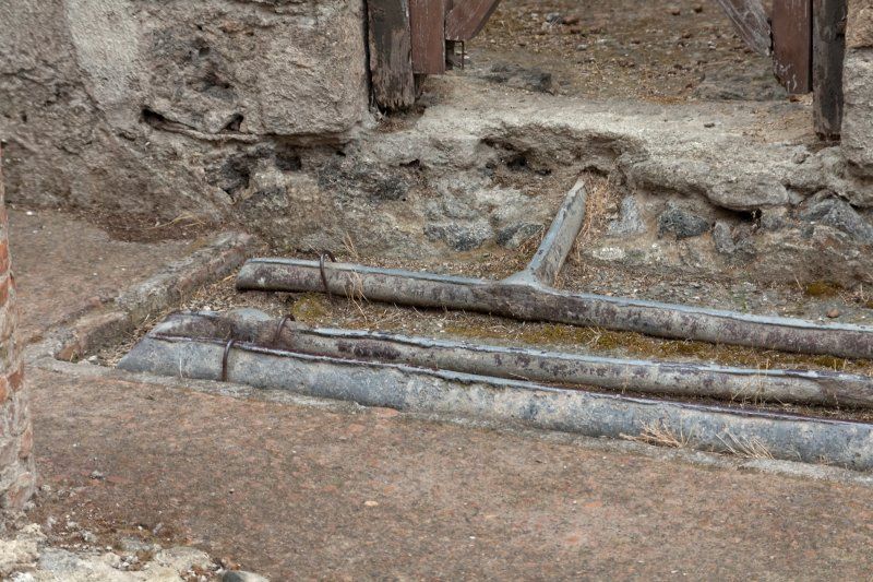 lead water pipes sunken in ground
