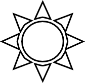 Black sun icon