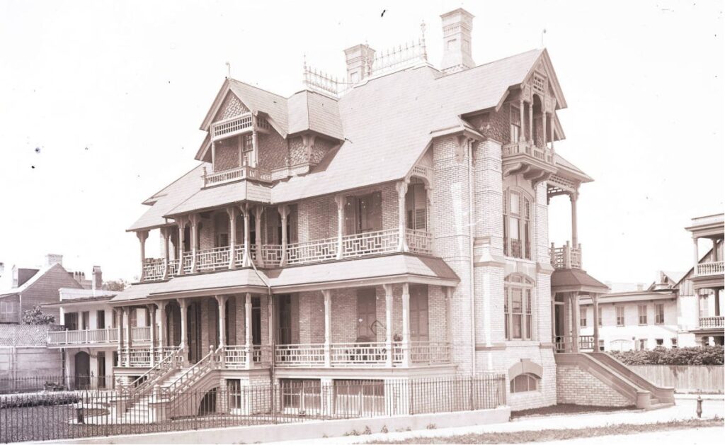 Historical home with copper ornamental roof cresting