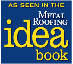 As Seen in the Metal Roofing ideal Book badge