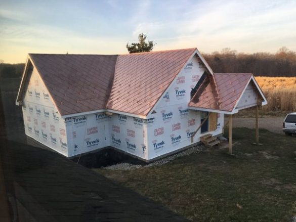 Copper Diamond Roof Shingles are excellent at keeping roofs weather tight.